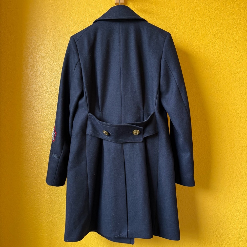 Coach 1941 Naval Officer Double Breasted Navy Wool Pea Coat with jeweled patches - Picture 6 of 10